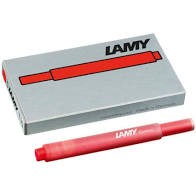 LAMY T10 Tintenpatronen - Füllfederhalter - Farbe rot - Inhalt 5 Patronen