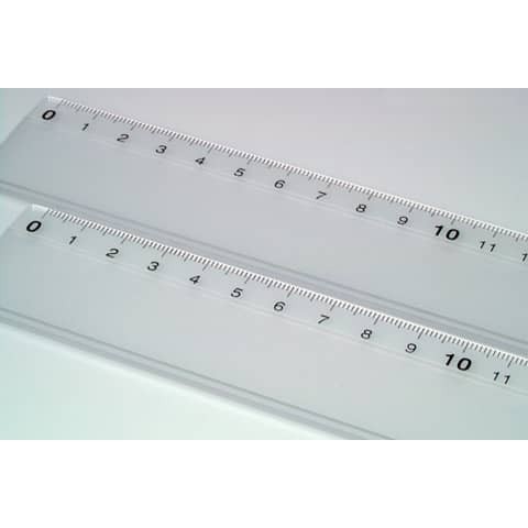 Lineal 30cm - glasklar - Plastik - kein Flexi