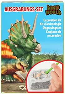 Ausgrabungsset - Dino World - Gipsblock mit einem Dinoskelett, - Sortiert