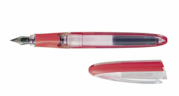 Füllfederhalter M red mit transparent - Füller - Brunnen